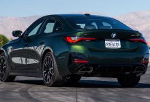 نمای سه چهارم عقب بی ام و سری 4 گرن کوپه / 2022 BMW 4 Series Gran Coupe