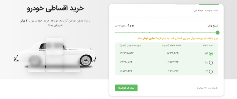 مراحل خرید اقساطی خودرو در کارنامه