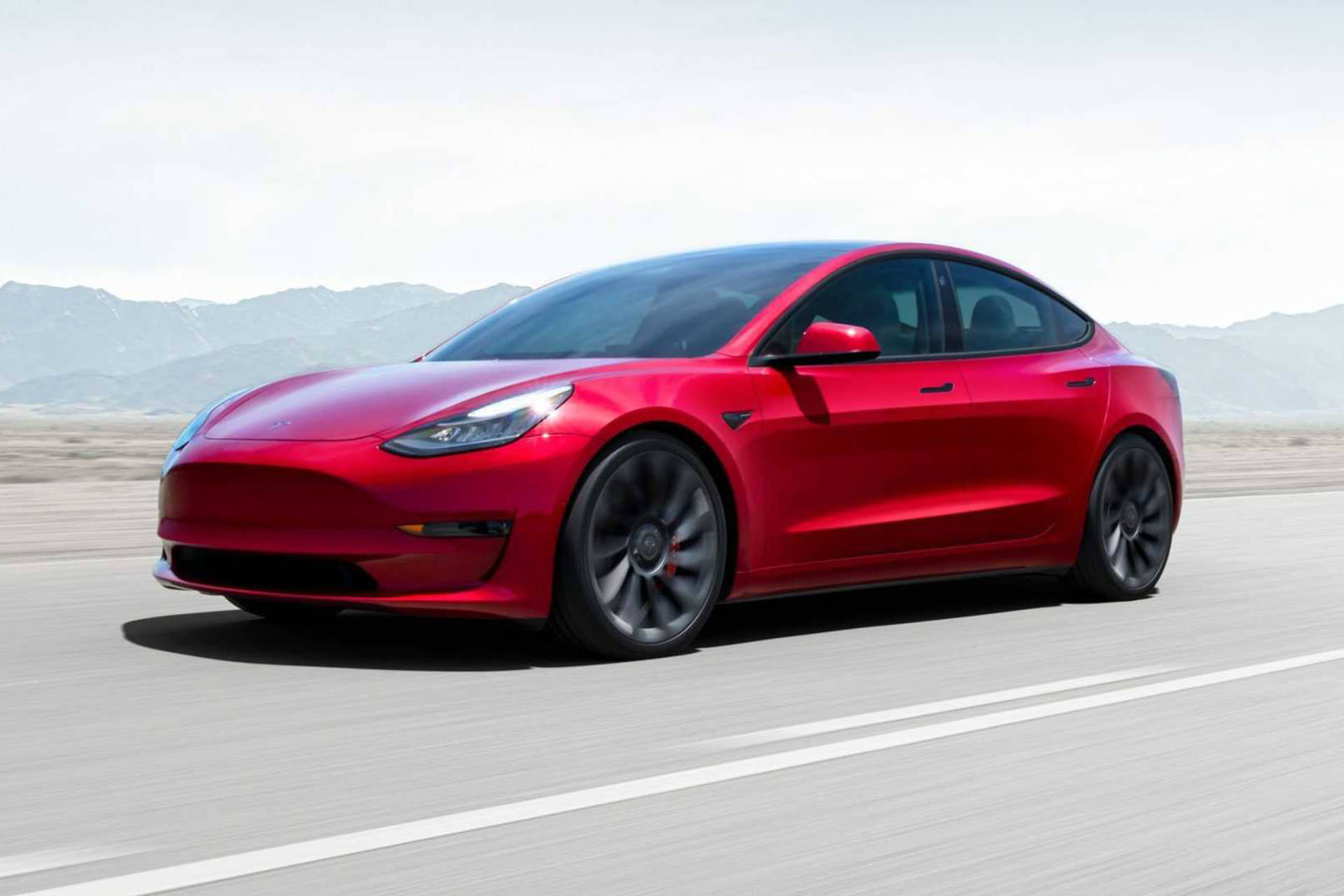 تسلا مدل 3 قرمز / Tesla Model 3