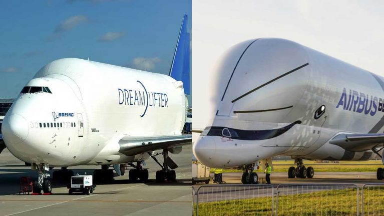 مقایسه هواپیماهای باری بوئینگ دریملیفتر و ایرباس بلوگا XL، کدام بزرگتر است؟