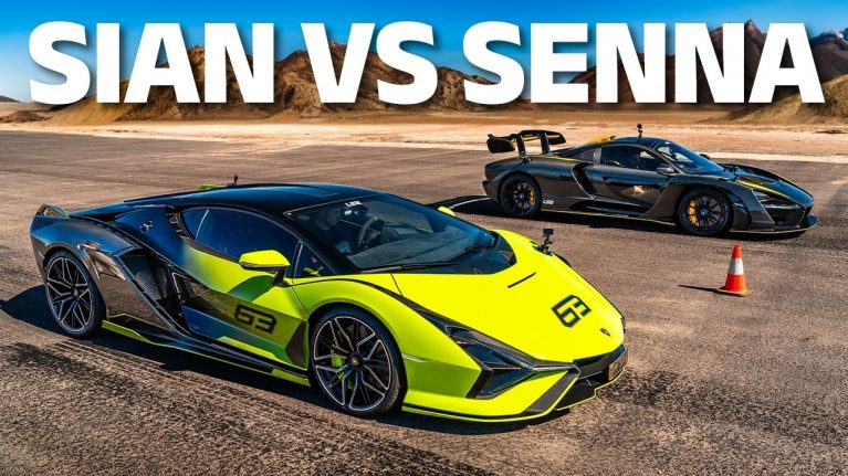 درگ دیدنی لامبورگینی سیان و مکلارن سنا، سوپراسپرتهای خاص ایتالیا و بریتانیا