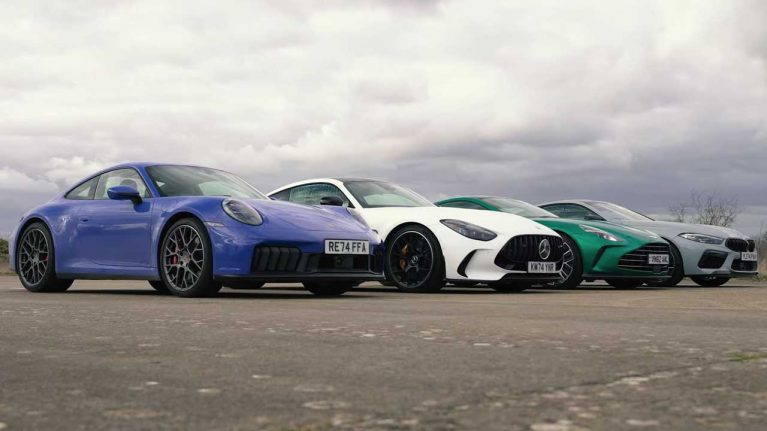 نبرد کوپههای لوکس؛ پورشه 911 GTS، بیامو M8، مرسدس SL63، آستون ونتیج