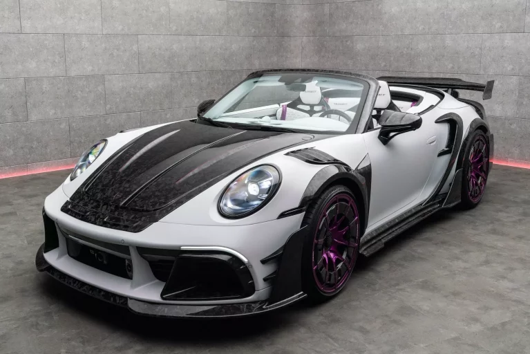 هیولای کربنی: پورشه 911 توربو S روباز با تیونینگ جنجالی منصوری و قدرت 888 اسب!