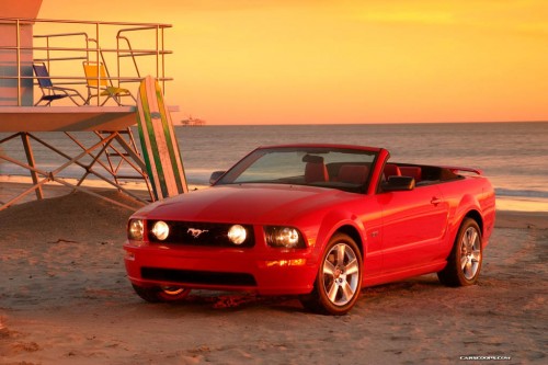 The production 2005 Mustang GT convertible.