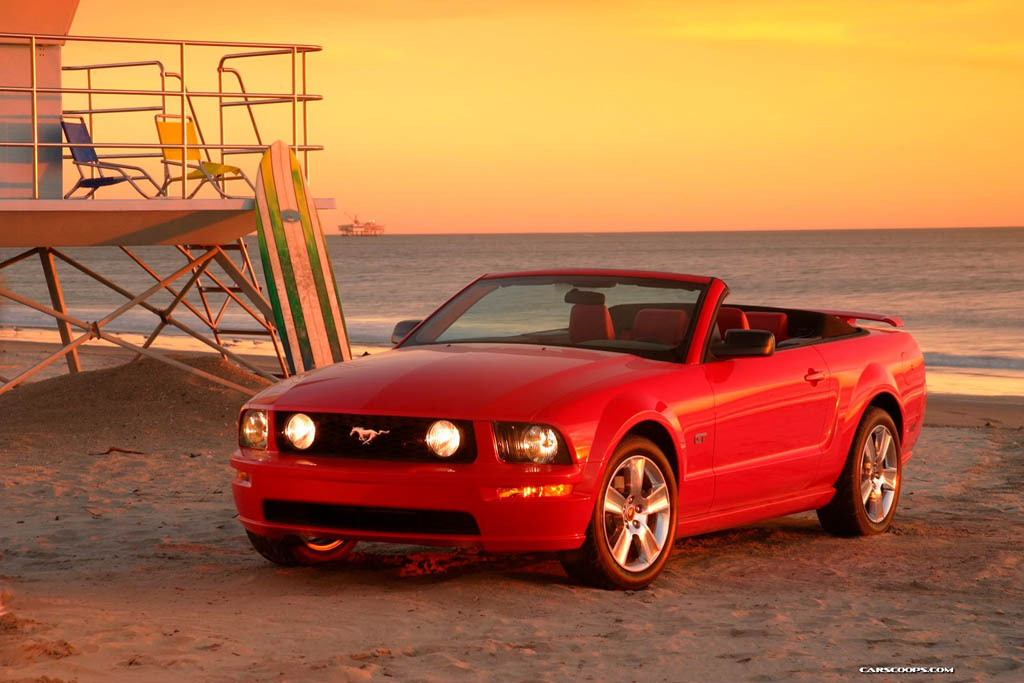 The production 2005 Mustang GT convertible.