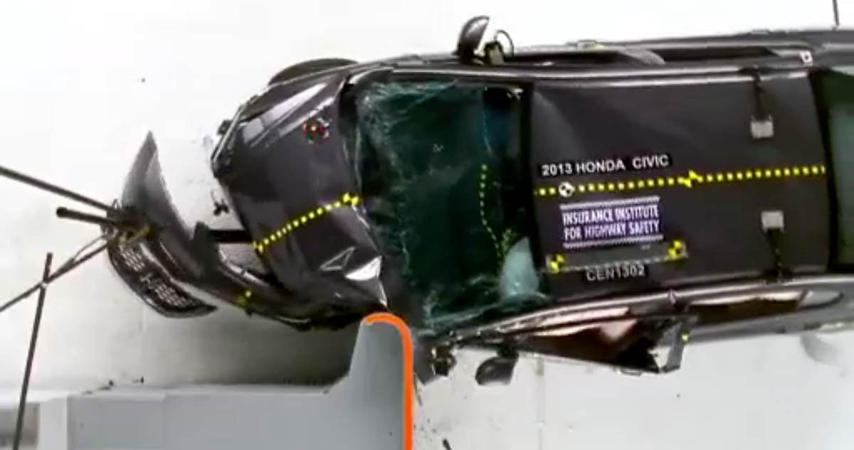 Honda Civic IIHS crash test
