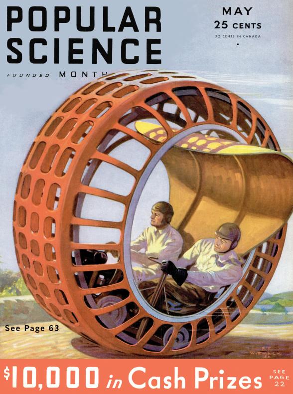 می 1932: همزمان با احداث پل گلدن گیت، نمایشی از یک خودروی مفهومی عجیب.