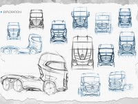 Mercedes-Benz Axor Truck Concept Design Sketches