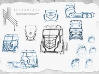 Mercedes-Benz Axor Truck Concept Design Sketches