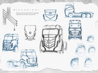 Mercedes-Benz Axor Truck Concept Design Sketches