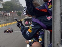 Sebastian Vettel wins