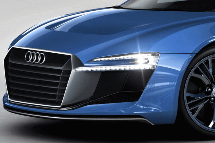 2016 Audi R8 artists rendering front-grill