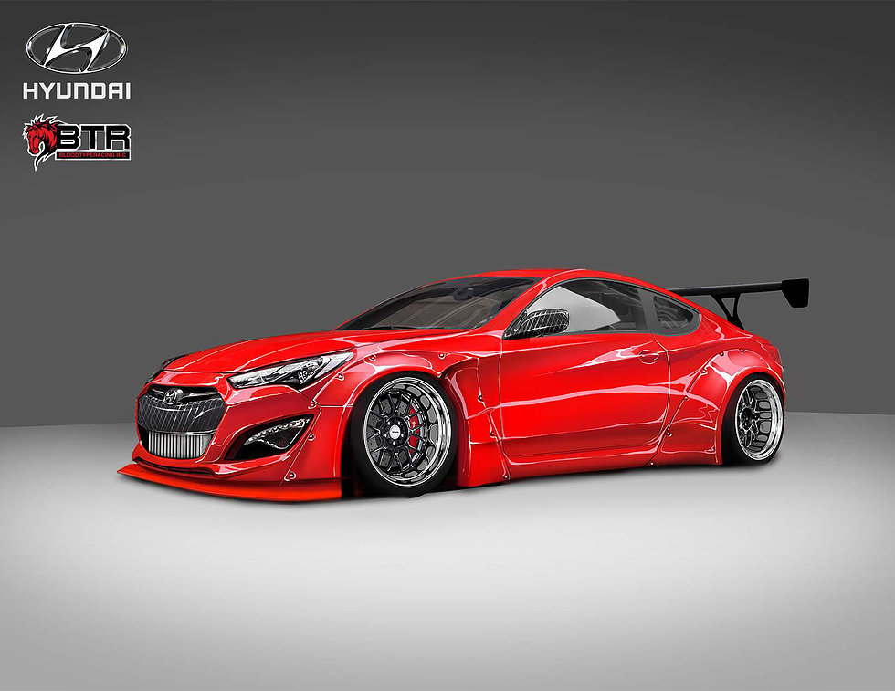 genesis coupe sema 2014 blood type racing