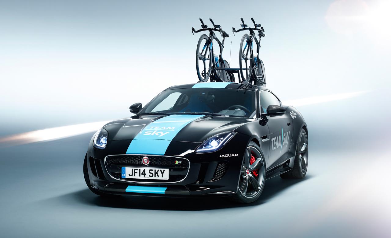 Jaguar f-Type tour de france support vehicle