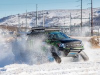 ken block with his ford f-150 raptortrax