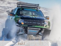 ken block with his ford f-150 raptortrax