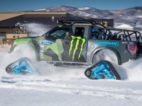 ken block with his ford f-150 raptortrax